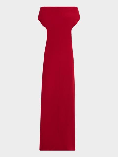 Proenza Schouler Rosina Draped Double-Crepe Dress