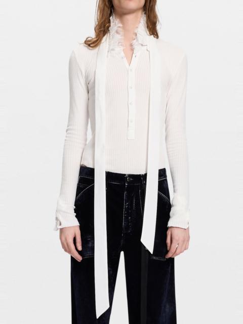 Ann Demeulemeester Tosten Lace Ruffled Collar