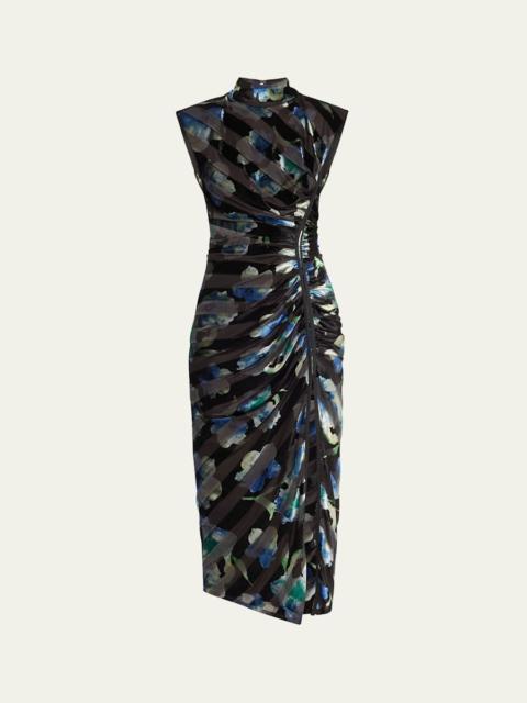 RAMY BROOK Hallie Floral Velvet Midi Dress