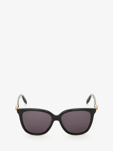 Alexander McQueen Skull Droplets Acetate Sunglasses in Black
