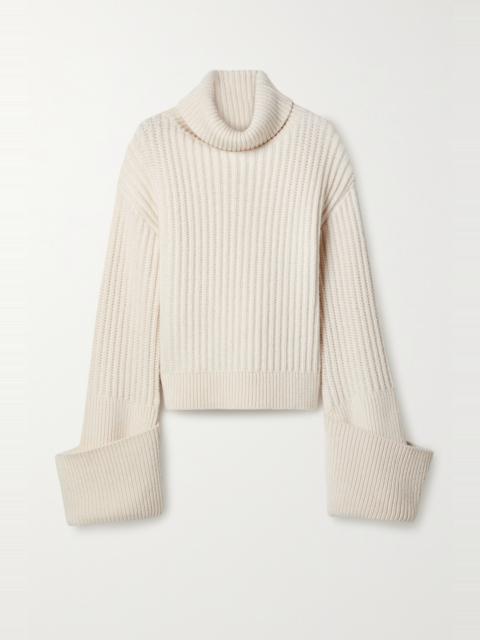 Aneke oversized ribbed wool turtleneck sweater