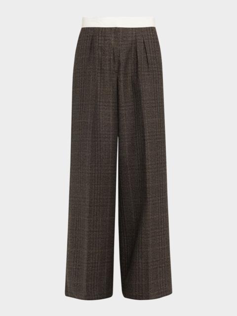 OFFICINE GÉNÉRALE Elia Plaid Italian Wool Trousers