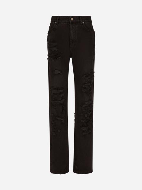 Dolce & Gabbana Flared jeans with ripped details