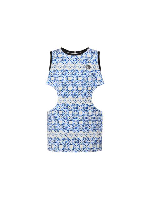 Louis Vuitton Monogram Flower Tile Cut-Out Mini Dress