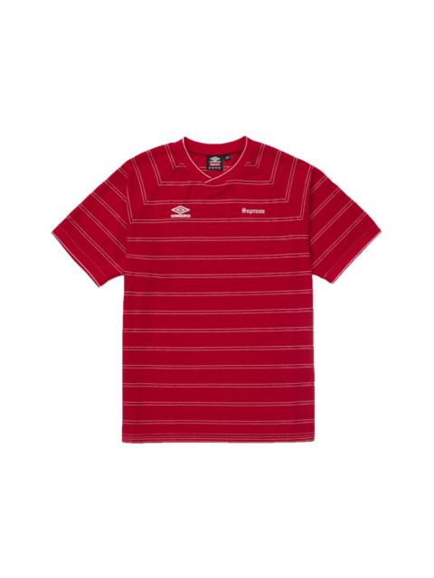 Supreme Supreme Umbro Stripe Soccer Jersey Red