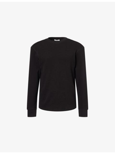 entire studios Thermal Textured Long-Sleeve Cotton Top