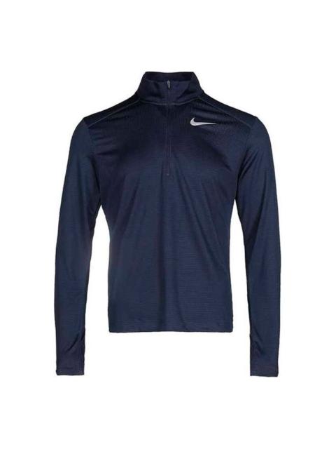 Nike Nike Pacer Dri-FIT Cardigan Running Sports Long Sleeves Navy Blue BV4756-452