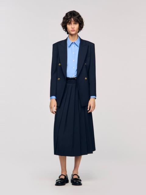 Sandro MAXI PLEATED SKIRT