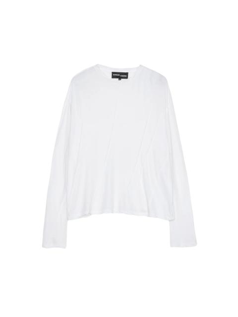 EDWARD CUMING Edward Cuming Warped Dar Long Sleeve Tee White