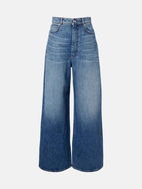 Sportmax Dangri faded wide-leg jeans
