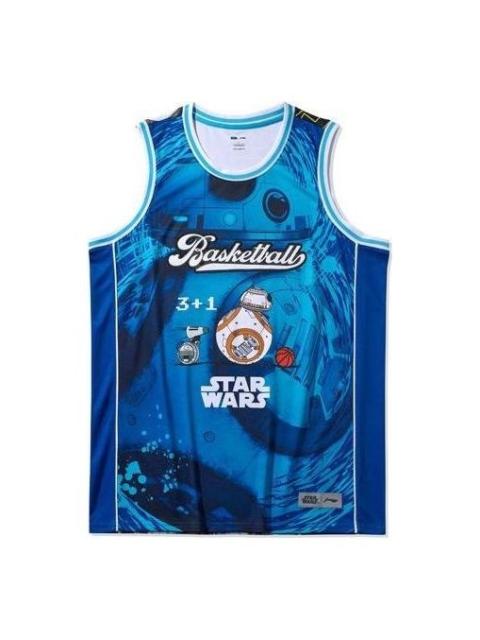 Li-Ning Li-Ning x Star Wars BadFive Basketball Jersey 'Blue Multi' AAYQ241-4