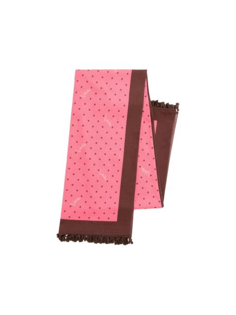 Valentino cotton sarong with Stelline e Firma starry print with tassel trim
