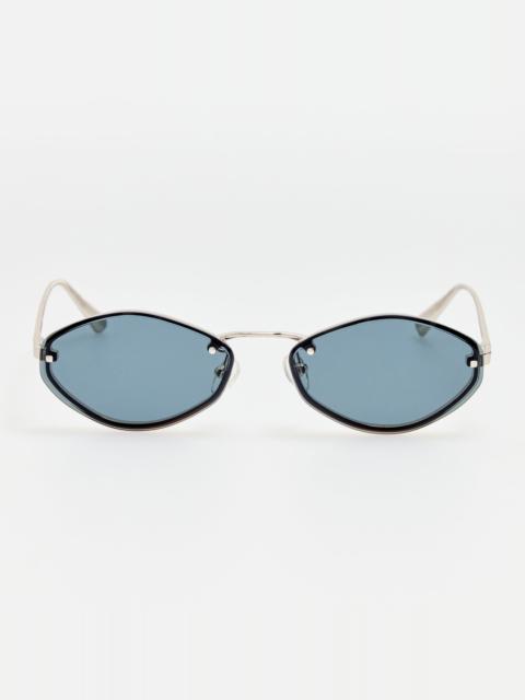 LINDA FARROW Bellini Sunglasses in Silver and Grey