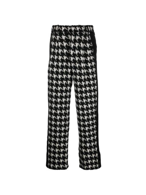 ADER error houndstooth-pattern straight-leg trousers