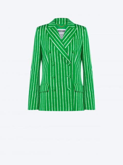Moschino PINSTRIPES PRINT TWILL JACKET