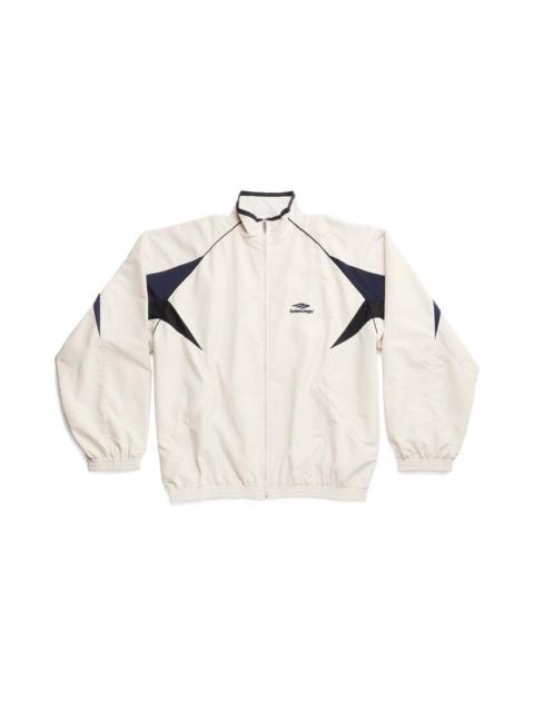 3b Sports Icon Medium Fit Tracksuit Jacket in White