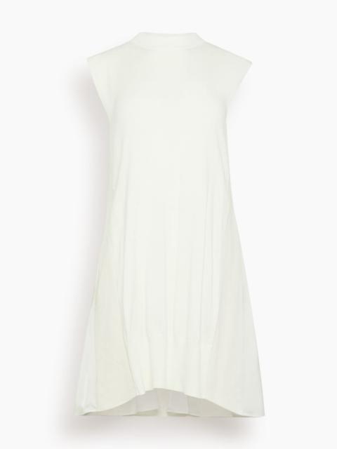 sacai Denim x Knit Dress in Off White