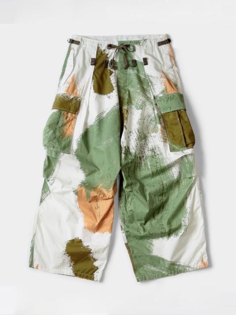 Kapital COMBED BURBERRY BRUSH-CAMO EASY PANTS - WHITE