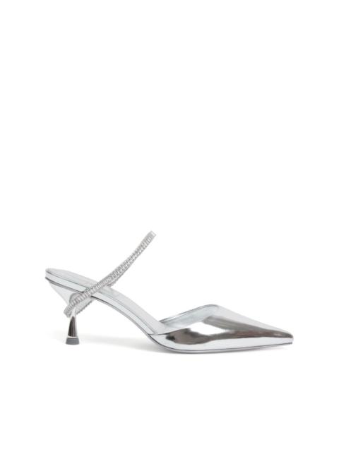 SIMKHAI Kaian 60mm crystal-embellished mules