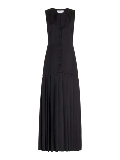 GABRIELA HEARST Leone Vest Dress in Black Virgin Wool