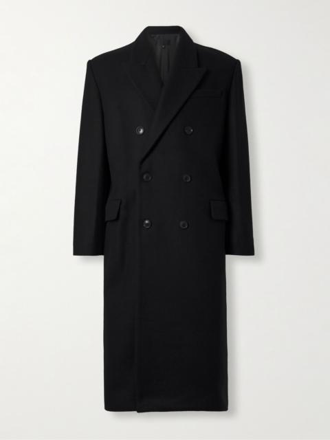 NILI LOTAN Double-Breasted Wool-Blend Coat Black