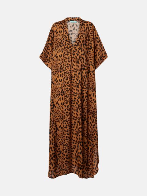 MELISSA ODABASH Vanessa leopard-print kaftan
