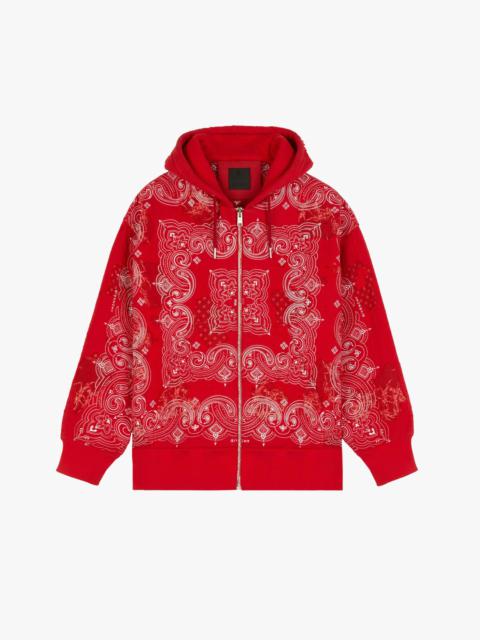 Givenchy BANDANA PRINTED DESTROYED HOODIE