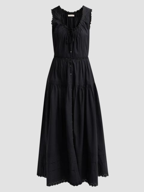 DÔEN Women's Hortense Button-Front Cotton Maxi Dress - Black