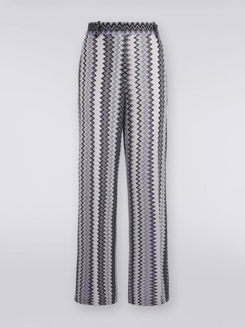 Missoni Straight zigzag viscose trousers with lurex