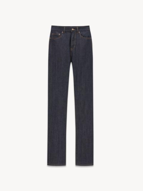 SAINT LAURENT 90'S SLIM JEANS IN RAW INDIGO DENIM
