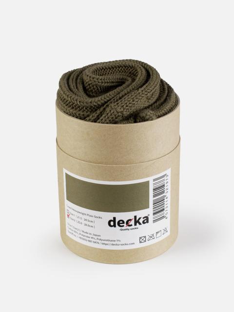 Iron Heart DEC-CAS-OLV Decka Cased Heavyweight Plain Socks - Olive