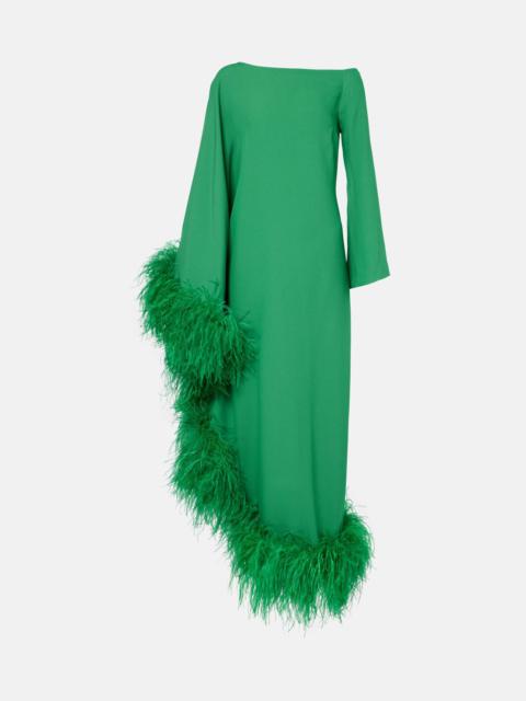 Taller Marmo Ubud Extravaganza feather-trimmed gown