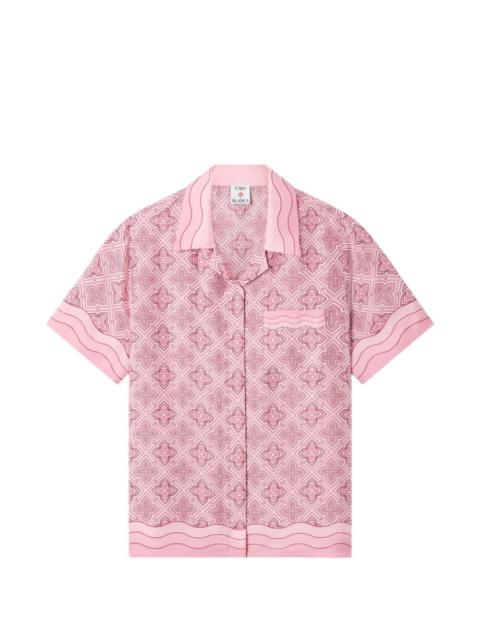 CASABLANCA pink radiating monogram silk shirt