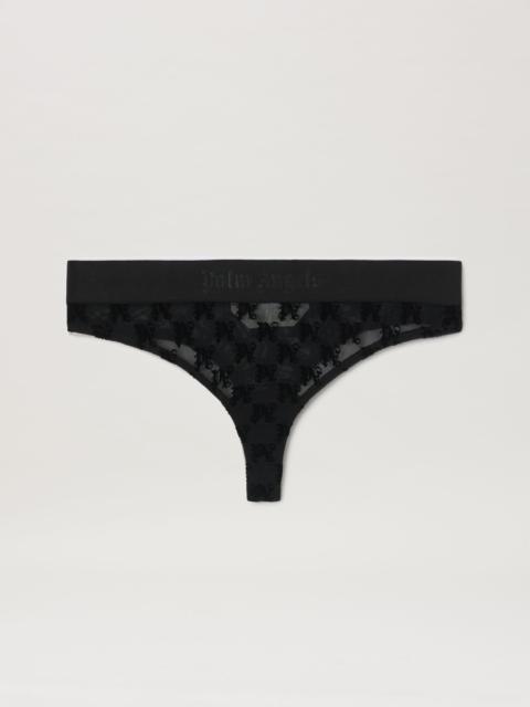 Palm Angels Monogram Lace Thong