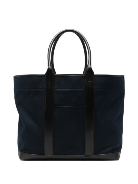 TOM FORD Tom Ford Leather-trimmed Canvas Tote Bag