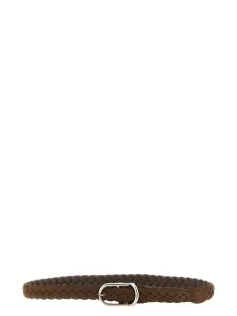 Brunello Cucinelli Brunello Cucinelli Braided Belt with Silver-Tone Buckle