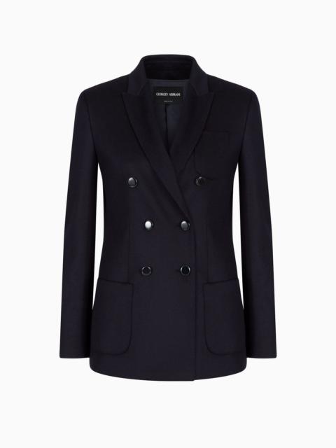 GIORGIO ARMANI Double-breasted jacket in virgin wool and cashmere