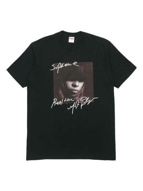 Supreme Supreme Week 1 Mary J. Blige Tee Character Printing Short Sleeve Unisex Black SUP-FW19-229