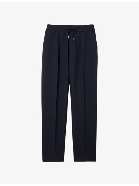 Sandro Drawstring-Waist Straight-Leg Woven Trousers