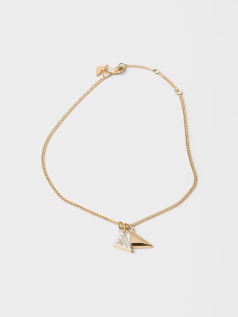 Prada Enameled metal necklace