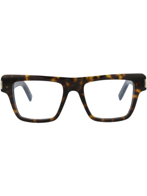 SAINT LAURENT Saint Laurent Square-Frame Acetate Optical Frames Havana Havana Transparent (SL469OPT-30011675-002)