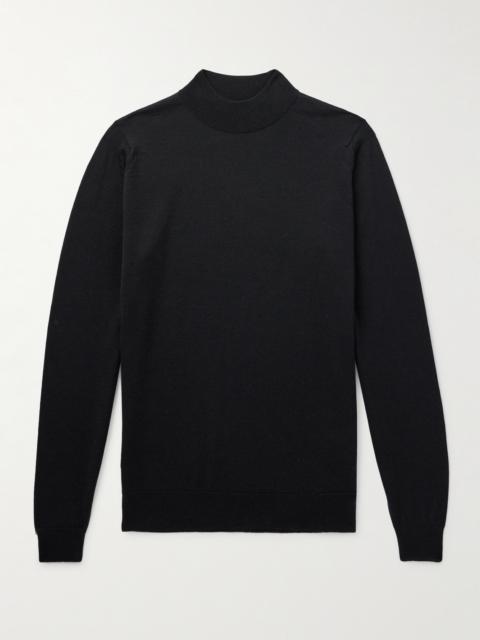 JOHN SMEDLEY Slim-Fit Merino Wool Mock-Neck Sweater