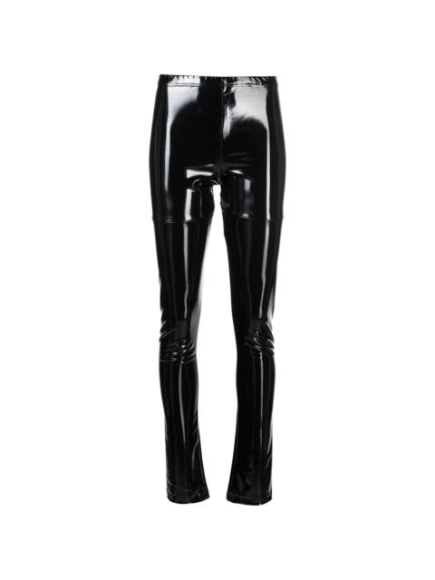 Junya Watanabe high-waist patent-finish leggings