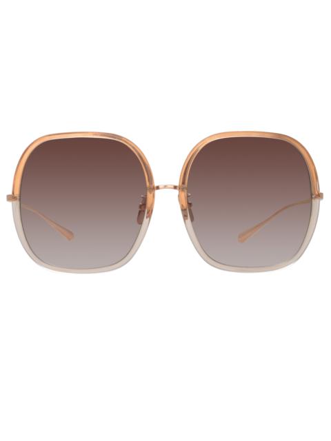 LINDA FARROW CELIA OVERSIZED SUNGLASSES IN ASH