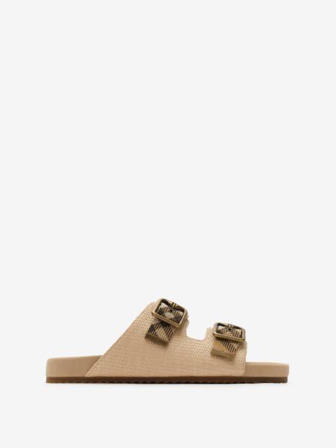 Burberry Raffia-effect Urchin Sandals