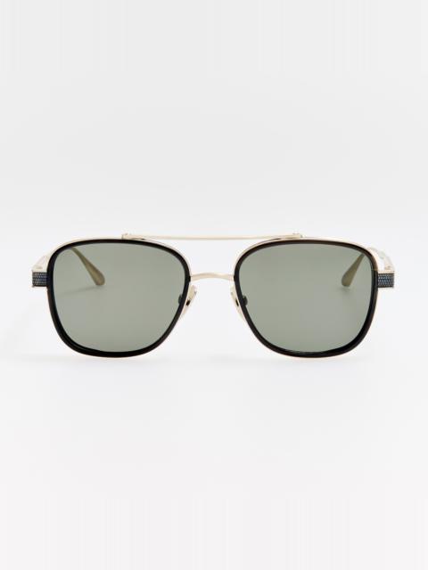 LINDA FARROW Hyde Sunglasses in Buffalo Horn and 925 Sterling Silver