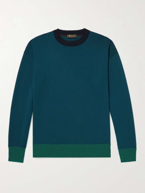 Colour-Block Virgin Wool Sweater