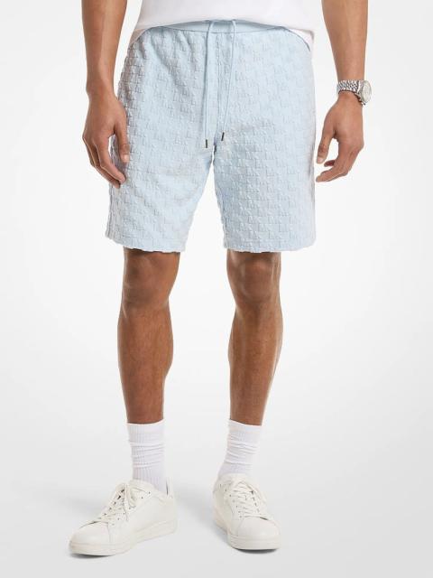 MICHAEL KORS Logo Jacquard Terry Shorts