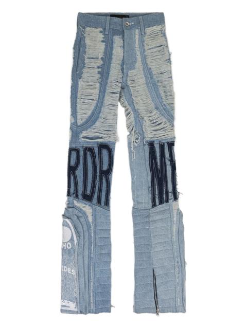 WHO DECIDES WAR distressed jeans