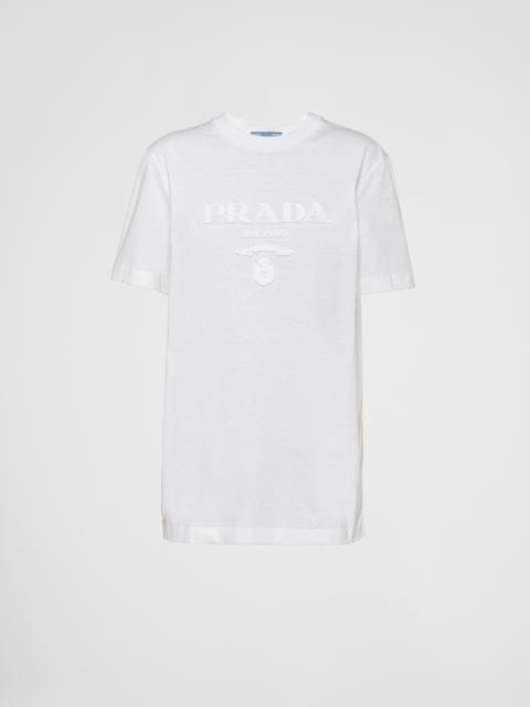 Prada Embroidered jersey T-shirt
